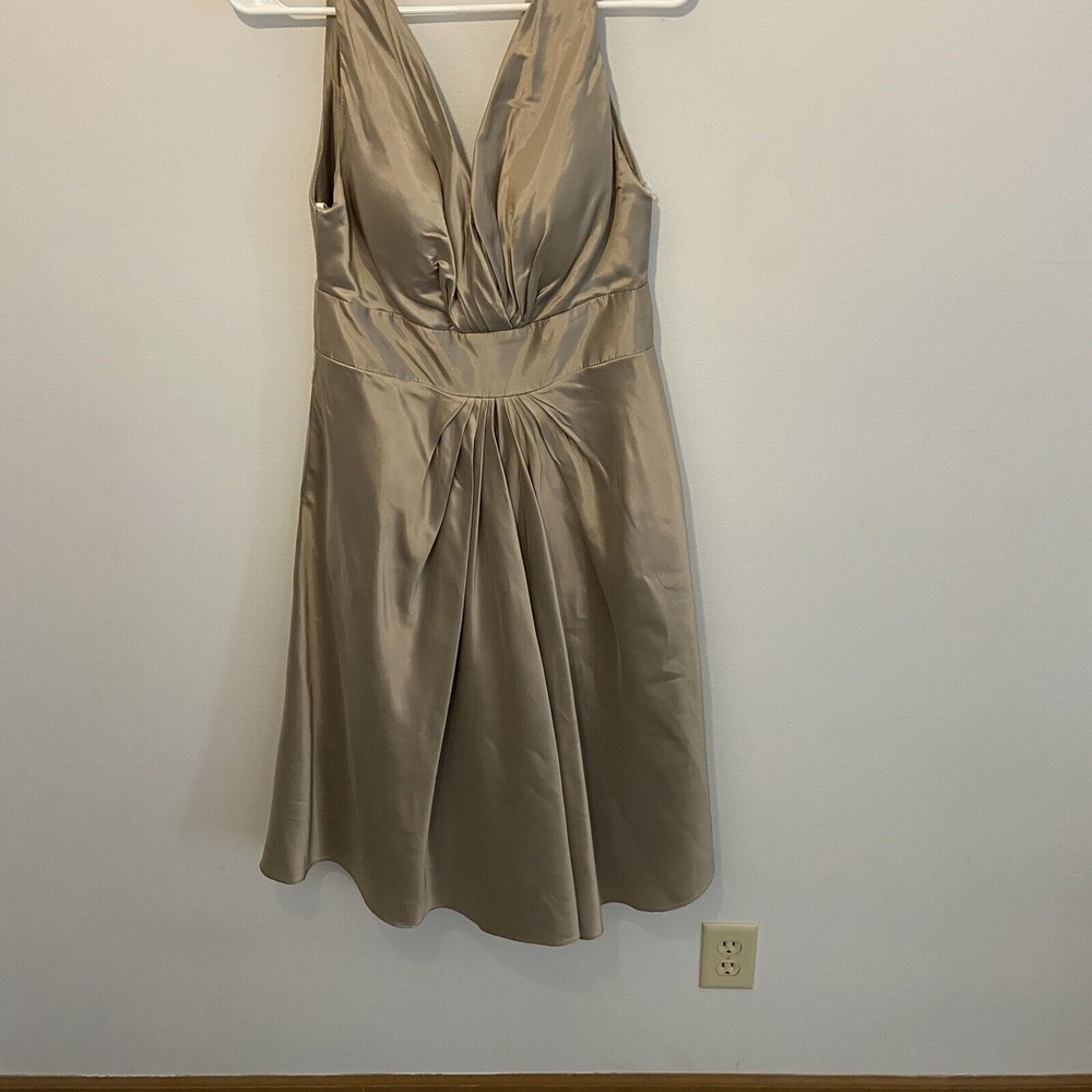 vintage Jim Hjelm Occasions Party Cocktail Dress Champagne Color Size 12